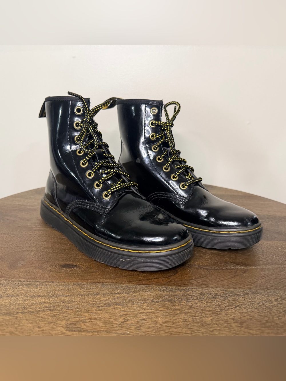 Dr. Martens Black Patent Leather Boots